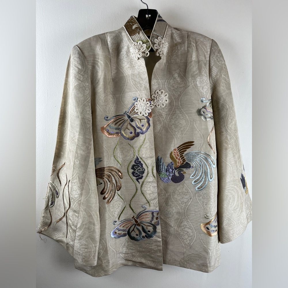 Vintage Shiga & Co. Japanese Haori Silk Jacket Medium